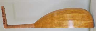 Side view of 9
ribs of slabsawn curly ash or bird’s-eye maple, Grant Tomlinson -
Lutemaker