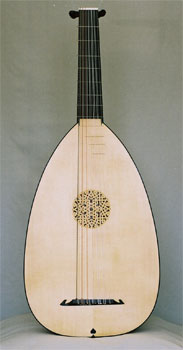 Front view of Bass Lute  - Grant Tomlinson Lutemaker